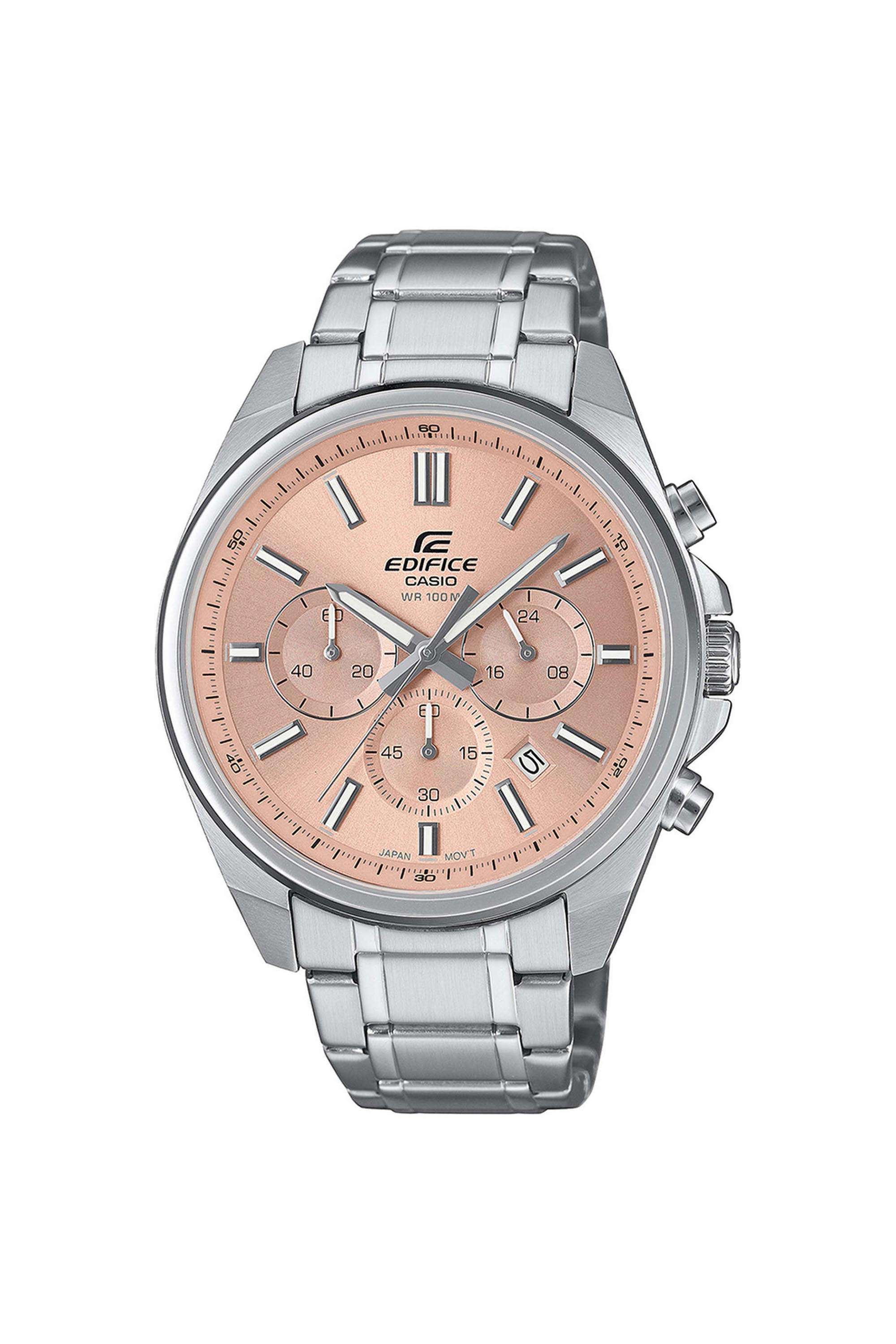 EDIFICE-48.6x43.5x11-mm-Peach-Dial-Stainless-Steel-Analogue-Watch-For-Men---ED660