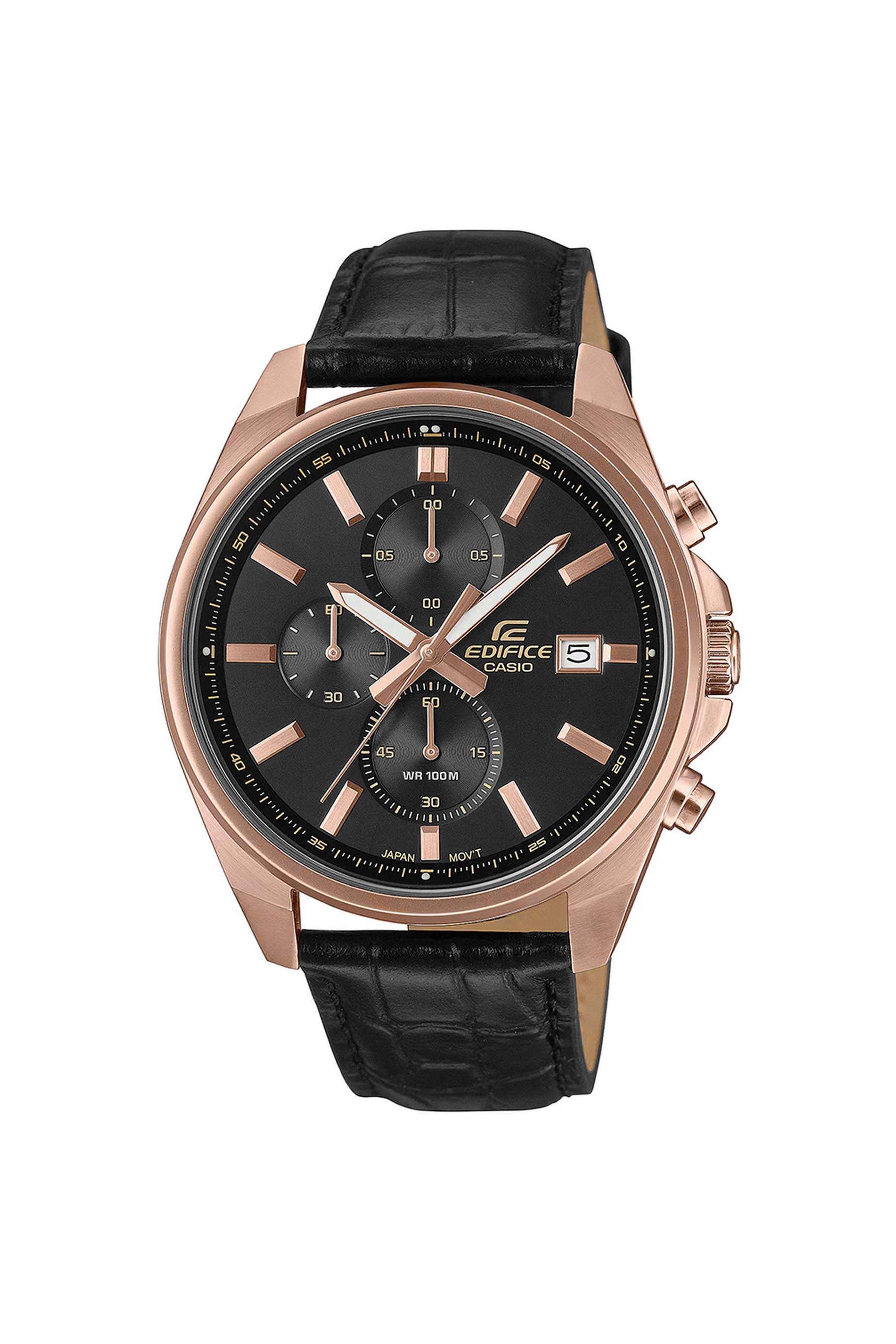 EDIFICE-48.6x43.8x11-mm-Black-Dial-Leather-Analogue-Watch-For-Men---ED665