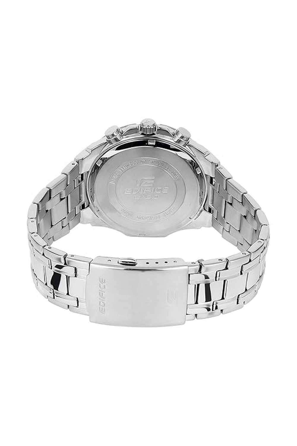 Edifice-Men-s-49.5-mm-Analogue-Quartz-Watch---Silver-Dial-with-Stainless-Steel-Strap-(WCAED674-)