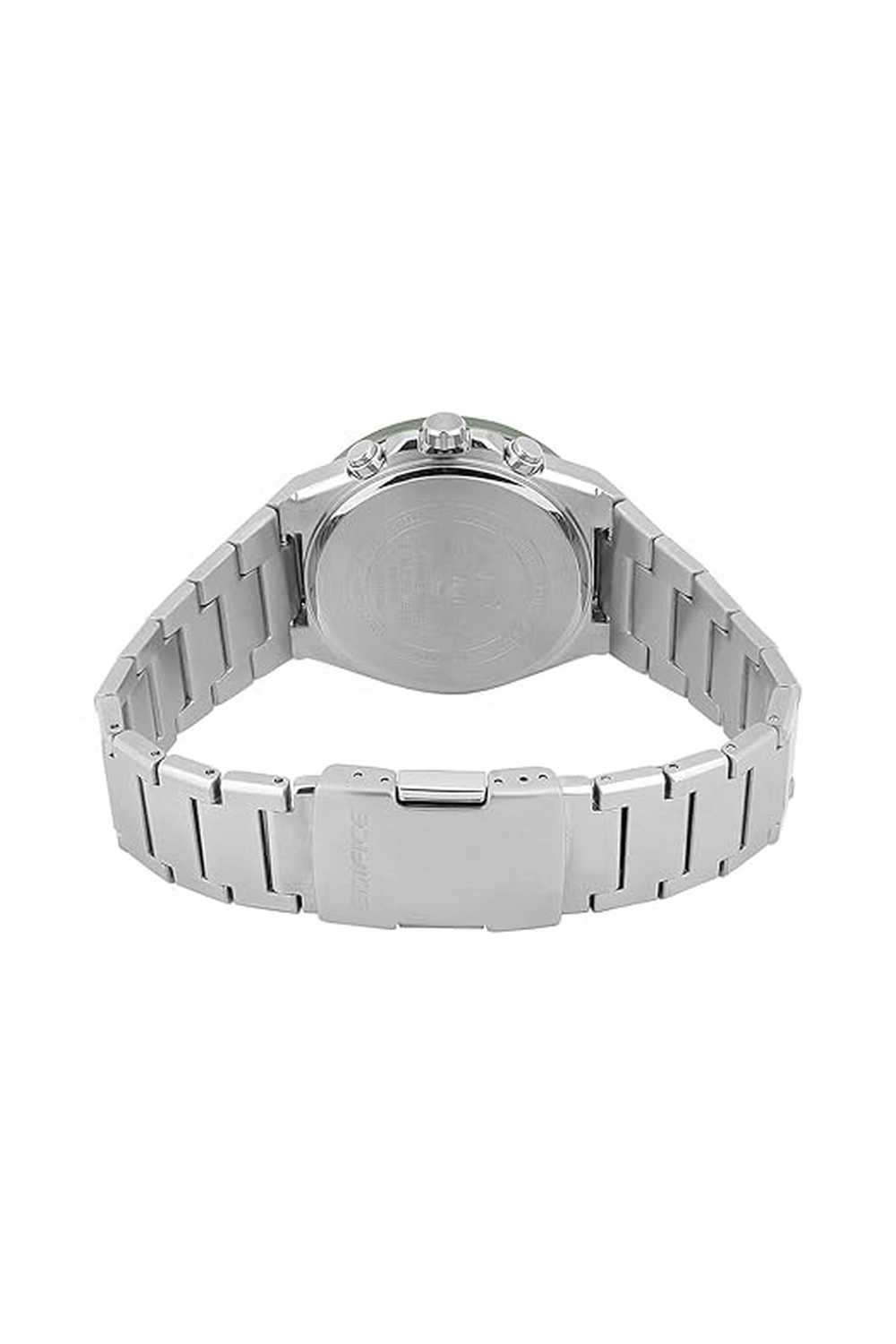 Edifice-Men-s--40.9-mm-Analogue-Quartz-Watch---Green-Dial-with-Stainless-Steel-Strap-(WCAED681-)