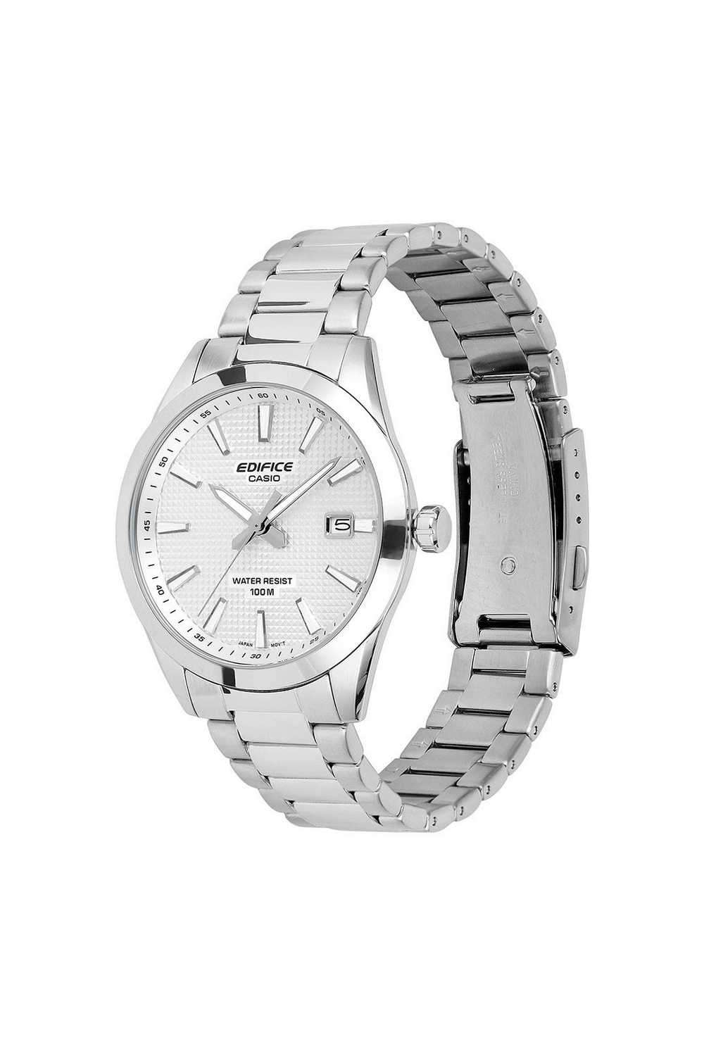 Edifice-Men-s-47-mm-Analogue-Quartz-Watch---White-Dial-with-Stainless-Steel-Strap-(WCAED686-)