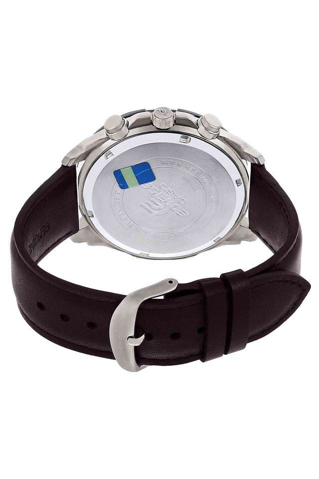 Mens-50-mm-and-more-Edifice-Brown-Dial-Leather-Analogue-Watch---EX194