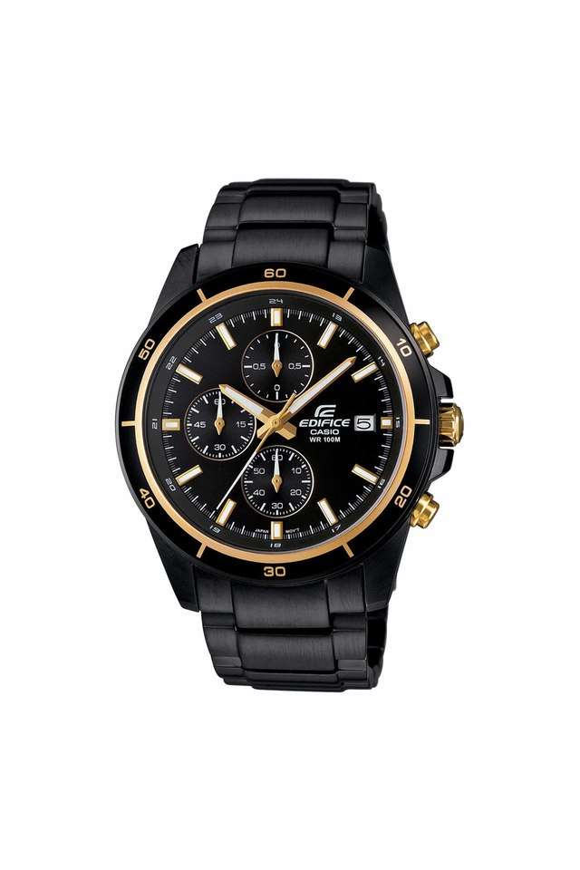 Mens-Edifice-Black-Dial-Metallic-Chronograph-Watch---EX208