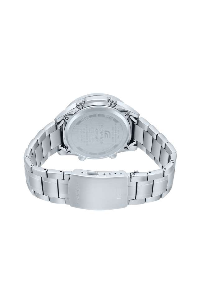 Mens-Black-Dial-Stainless-Steel-Analogue-Watch---EFV-C100D-1AVDF