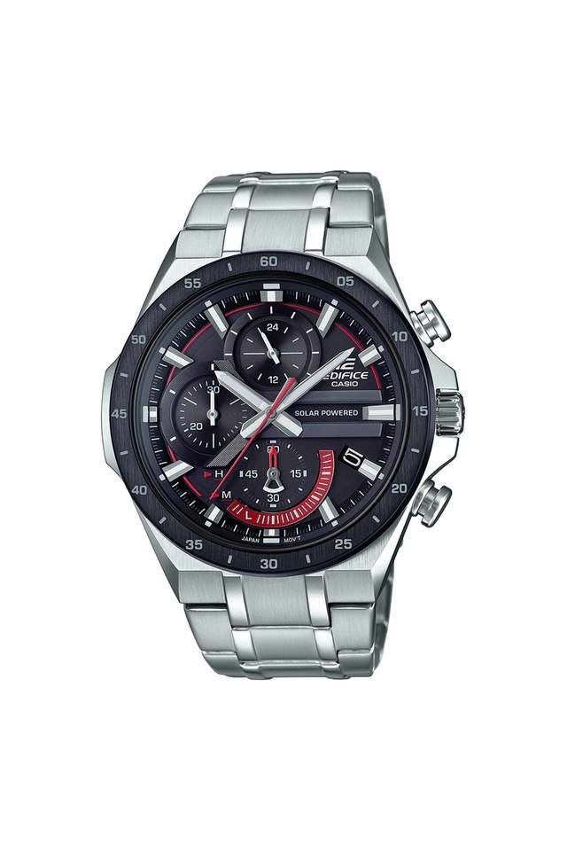 Mens-Edifice-Black-Dial-Stainless-Steel-Chronograph-Watch---EX487