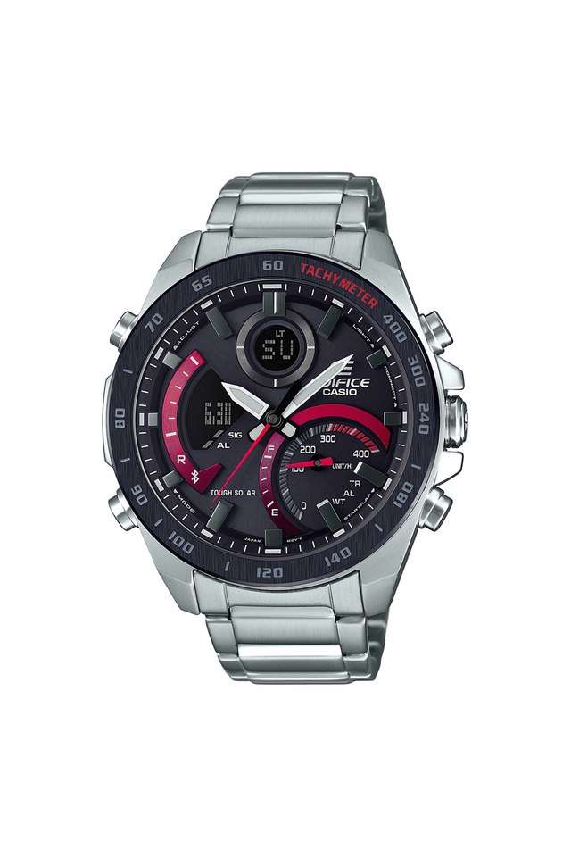 Mens-40-49-mm-EDIFICE-silver-Dial-Metal-Analogue-Digital-Watch---EX499