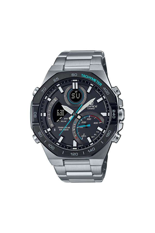 Edifice-51.2-x-48-x-13.9-mm-Black-Dial-Stainless-Steel-Analog-Digital-Watch-for-Men---EX554