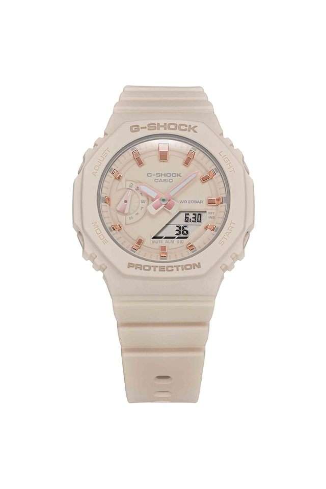 Womens-40-49-mm-G-Shock-Beige-Dial-Resin-Analogue-Digital-Watch---G1109