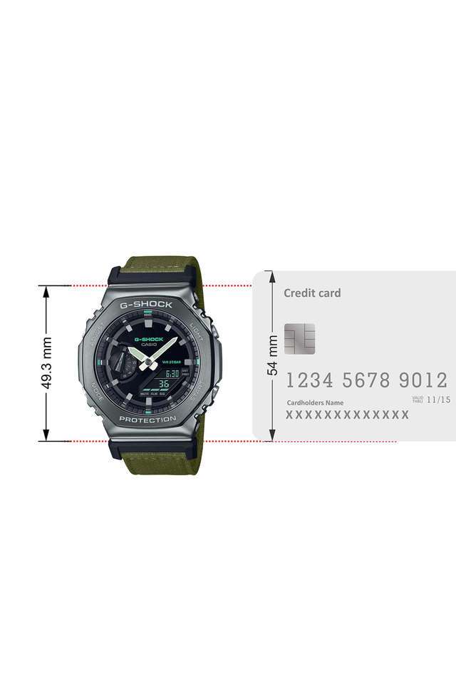Buy Casio NoColour G-Shock 49.3 x 44.4 x 11.8 mm Black Dial Fabric