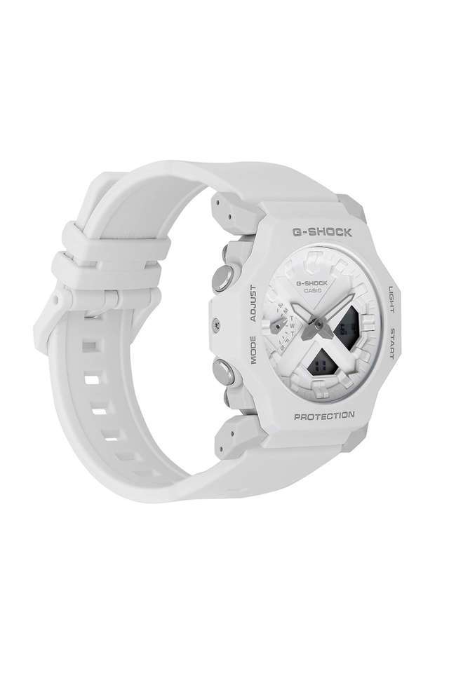 Buy Casio White G-Shock 45.4x42.1x11.6 mm White Dial Resin Analog