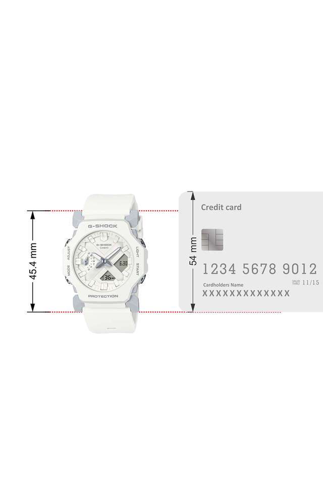 Buy Casio White G-Shock 45.4x42.1x11.6 mm White Dial Resin Analog