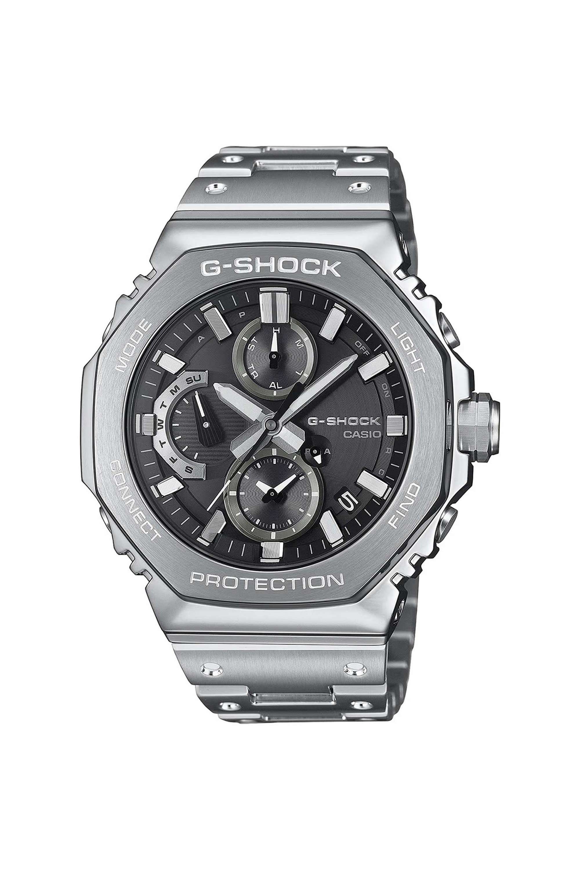 G-Shock-51.3-x-46.3-x-12.4-mm-Black-Dial-Stainless-Steel-Analogue-Wrist-Watch-for-Men---G1631