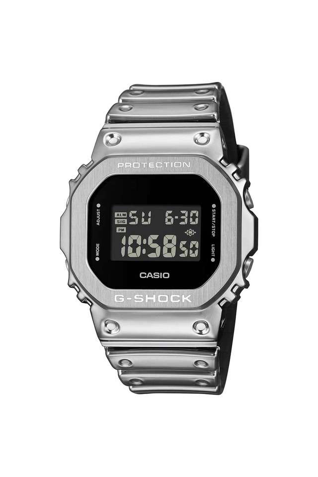 G-Shock-49.6-x-43.2-x-12.9mm-Silver-Dial-Tough-Silicone-Band-(Resin-Band)-Digital-Wrist-Watch-for-Men---G1666