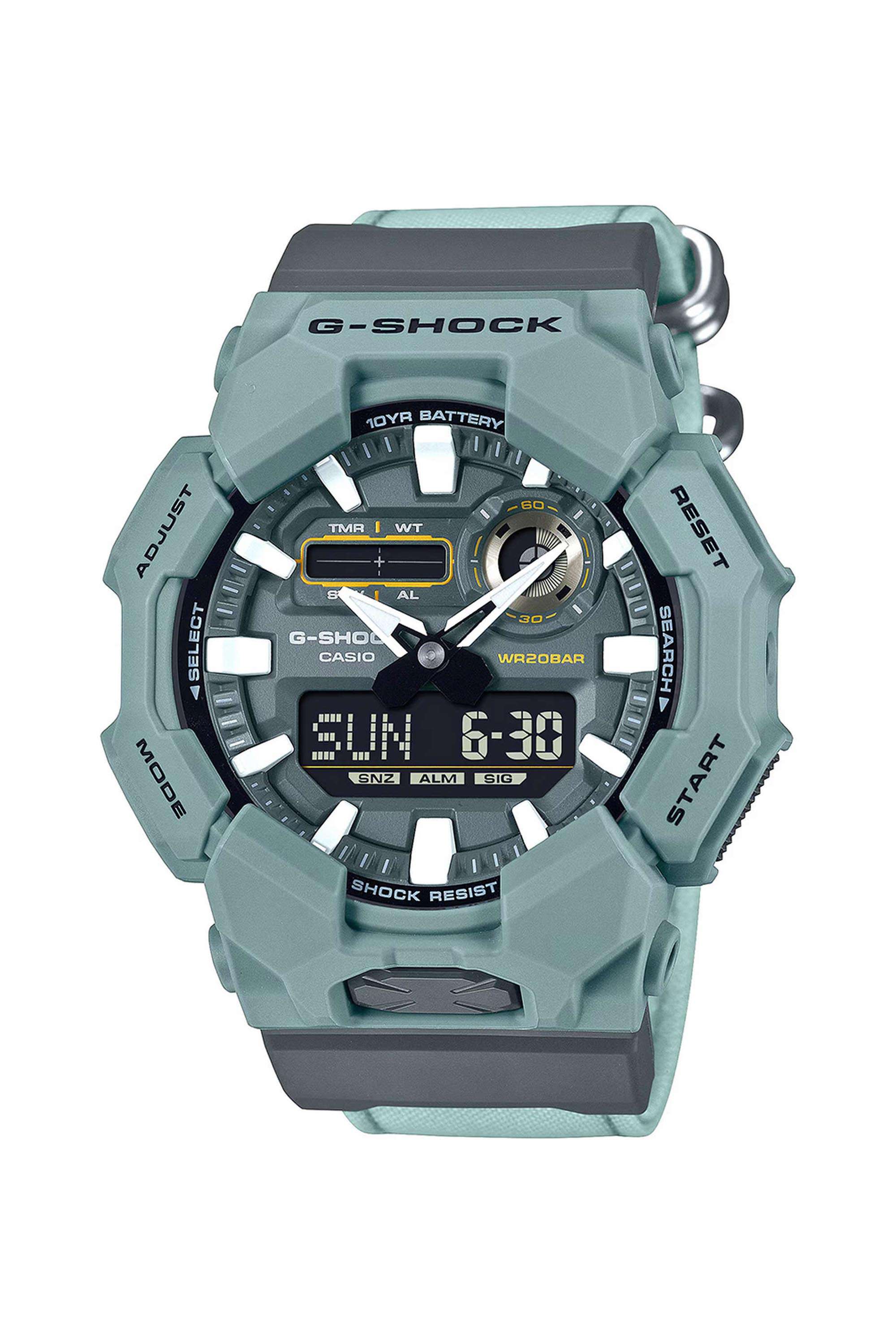 G-SHOCK-55.1x51.9x17.5-mm-Green-Dial-Fabric-Analog-Digital-Watch-For-Men---G1673