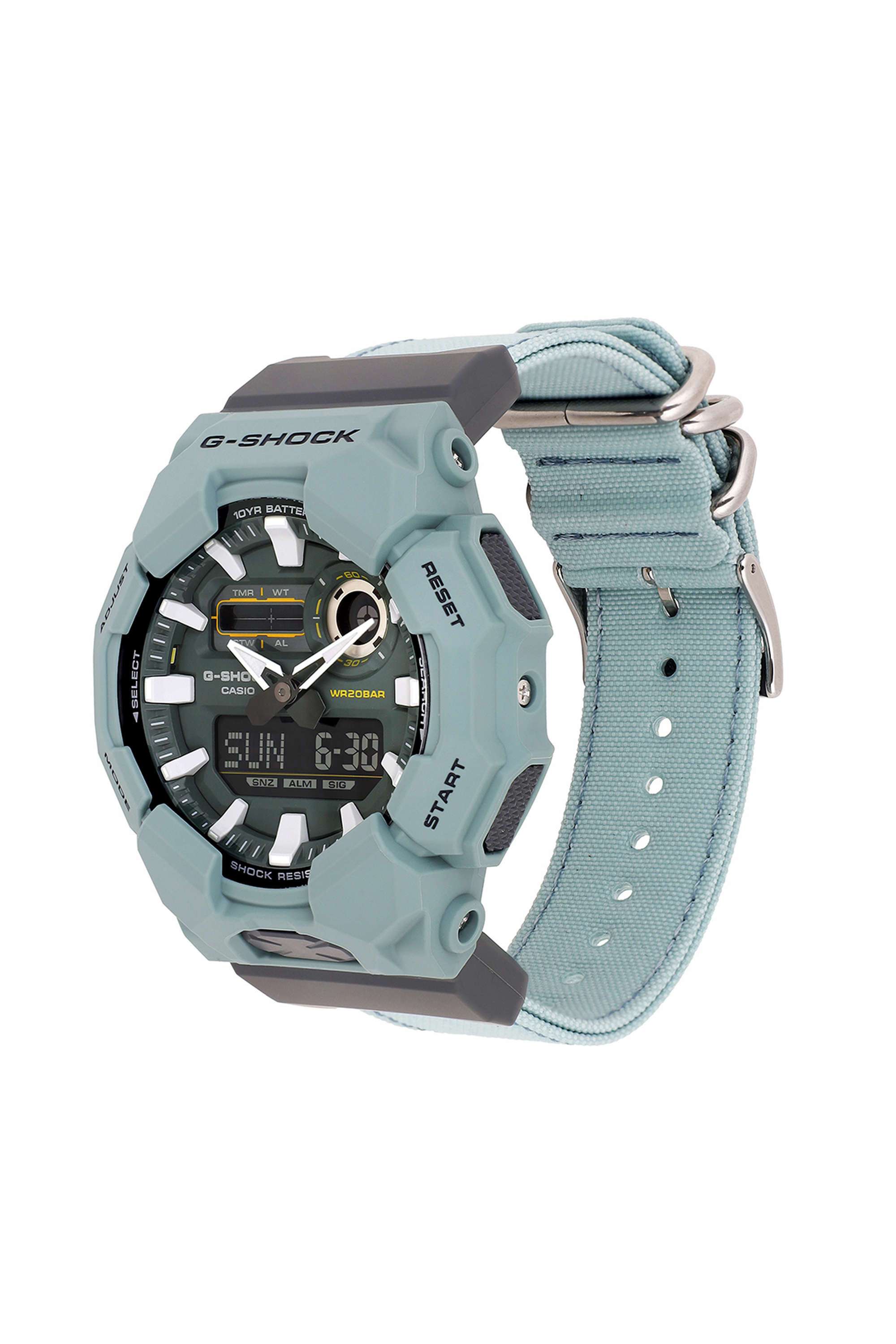 Buy Casio green G-SHOCK 55.1x51.9x17.5 mm Green Dial Fabric Analog