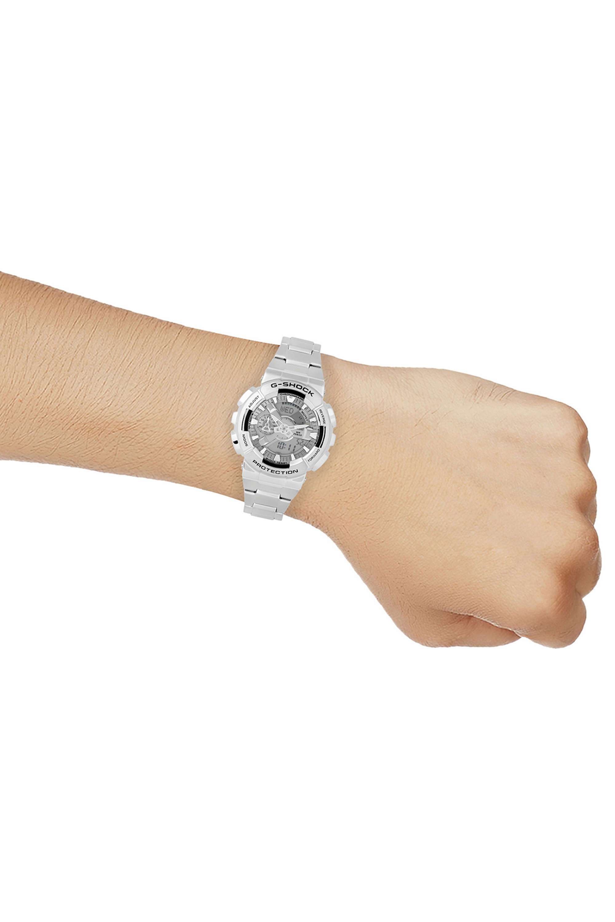Buy Casio Silver G-SHOCK Silver Dial Stainless Steel Analog