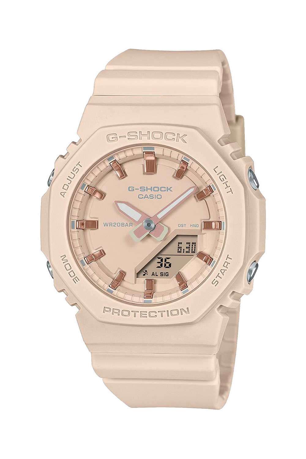 G-Shock-Women-s-40.2-mm-Analogue-Digital-Quartz-Watch---Pink-Dial-with-Pink-Resin-Strap-(WCAG1699)