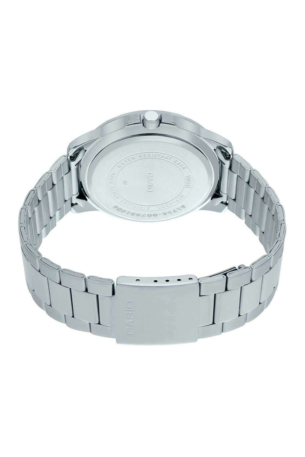 Enticer-Men-s-45-mm-Analogue-Quartz-Watch---Black-Dial-with-Silver-Stainless-Steel-Strap-(WCAG1734)