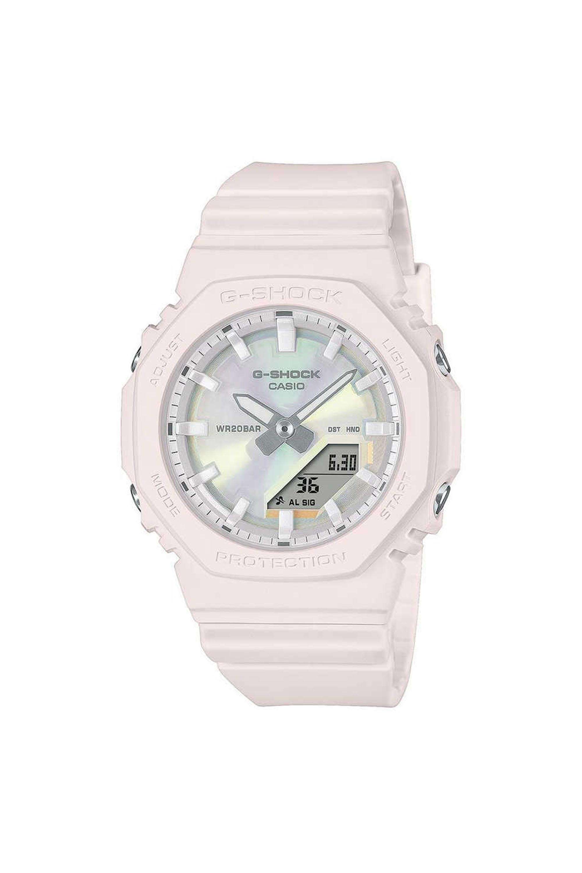 G-Shock-Women-s-40.2-mm-Analogue-Digital-Quartz-Watch---Multicolour-Dial-with-Pink-Resin-Strap-(WCAG1739)