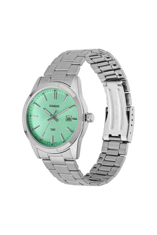 Buy Casio NoColour Enticer 48x41x9.6 mm Green Dial Stainless Steel