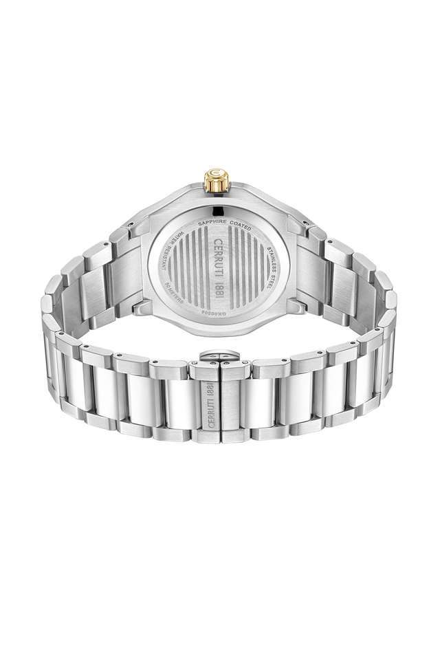 Multifunction-35-mm-Black-Dial-Stainless-Steel-Analogue-Watch-for-Men---CECIWGK0050802