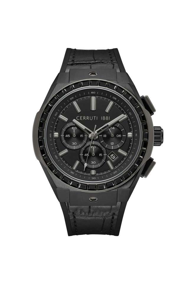 Chronograph-36-mm-Black-Dial-Silicone-Chronograph-Watch-for-Men---CECIWGO0050902