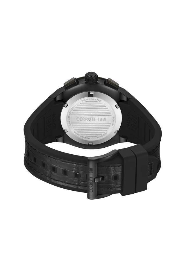 Chronograph-36-mm-Black-Dial-Silicone-Chronograph-Watch-for-Men---CECIWGO0050902
