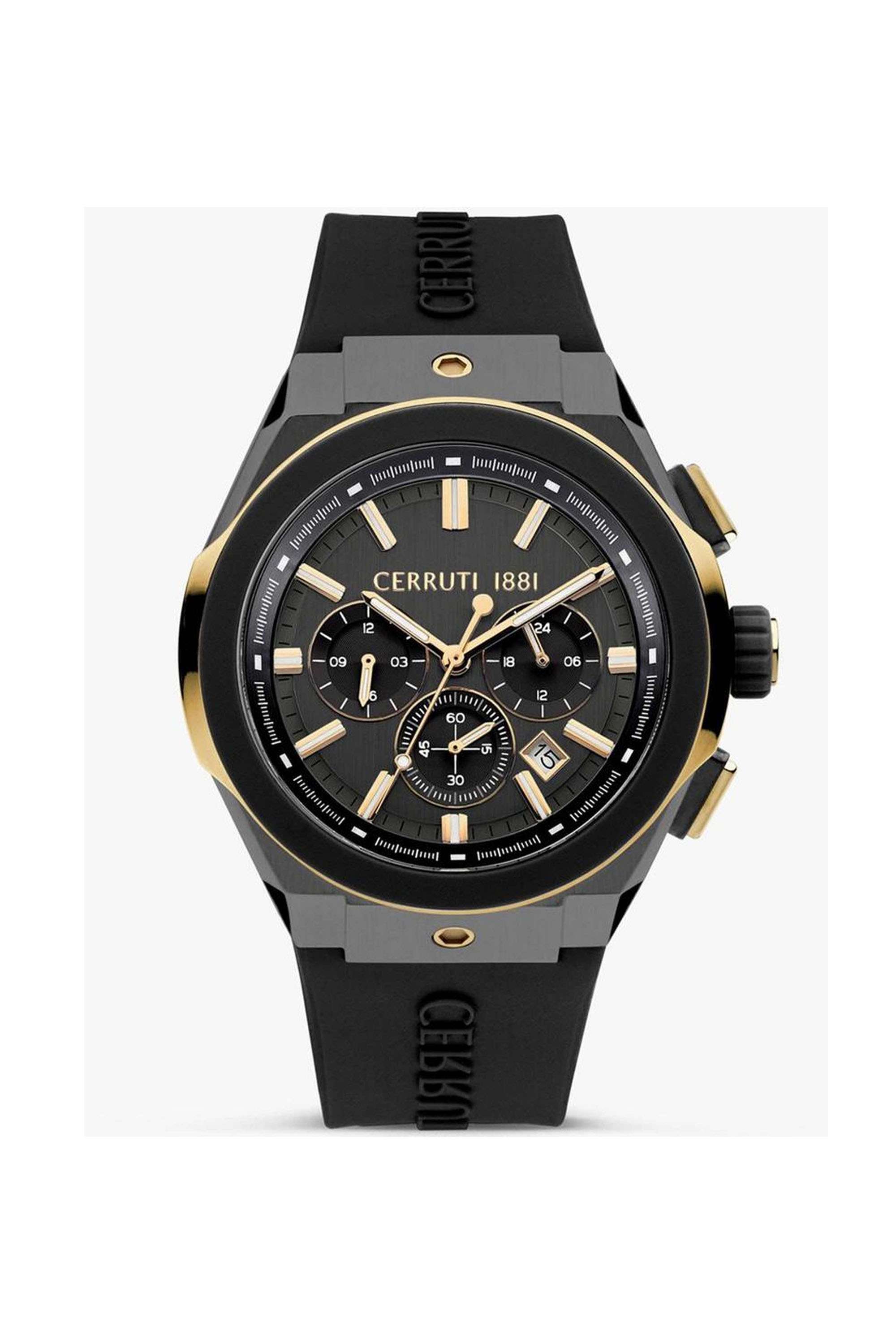 Ruscello-34-mm-Quartz-Analogue-Watch-for-Men---Black-Dial-with-Black-Silicone-Strap-(WCECIWGQ0006802)