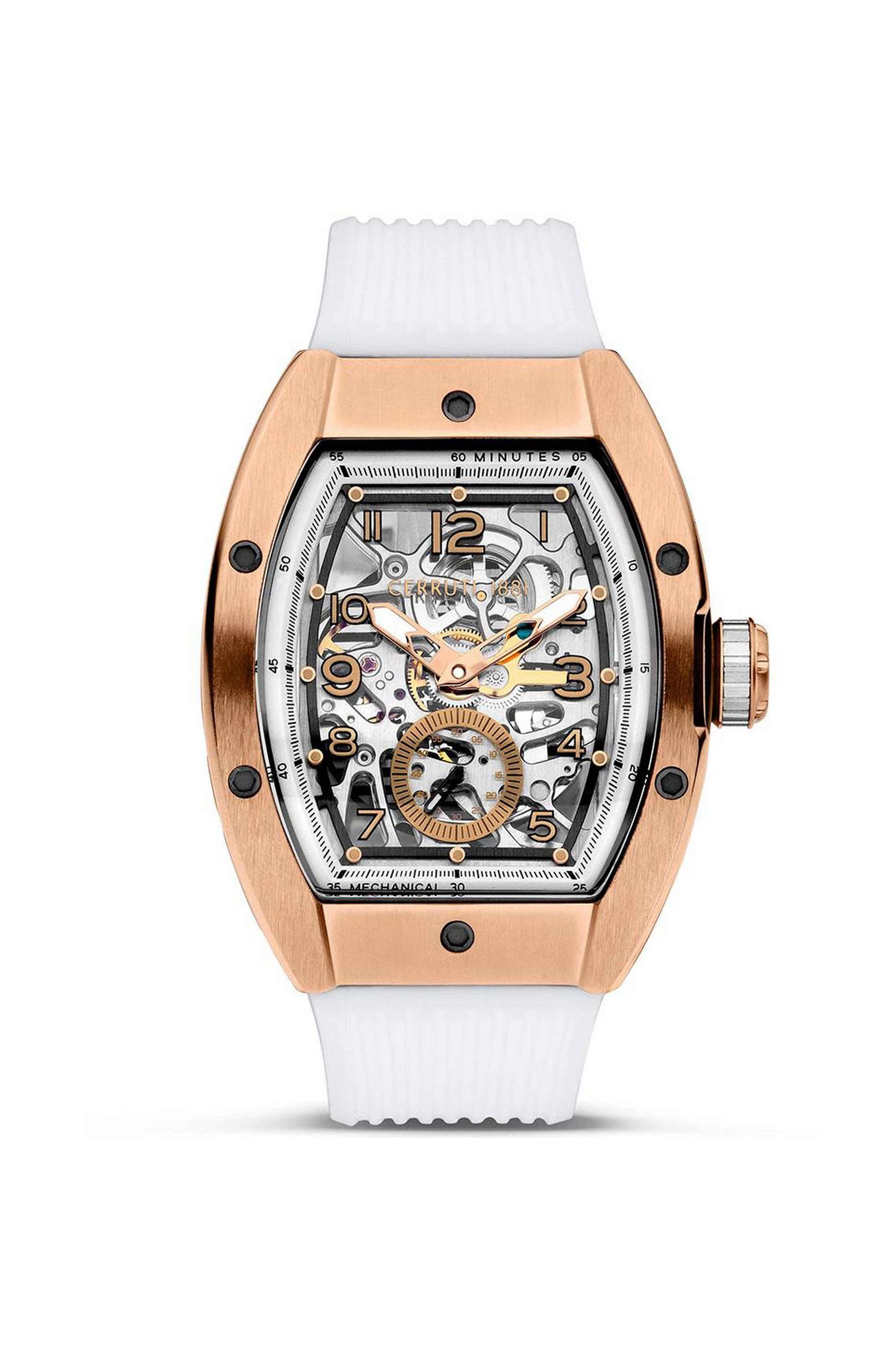 Ovaro-26-mm-Quartz-Analogue-Watch-for-Men---Grey-Dial-with-White-Silicone-Strap-(WCECIWGR0012305)