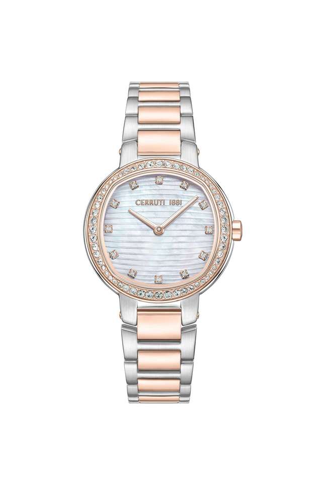 Outerbanks-Women-s-26-mm-Automatic-Analog-Watch---White-Dial-With-Two-Toned-Stainless-Steel-Strap-(CECIWLG0043702)