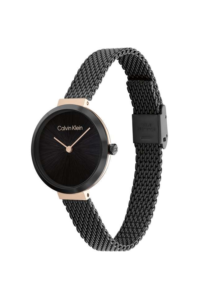 Minimalistic-T-Bar-28-mm-Mesh-Black-Dial-Stainless-Steel-Analog-Watch-for-Women---25200084