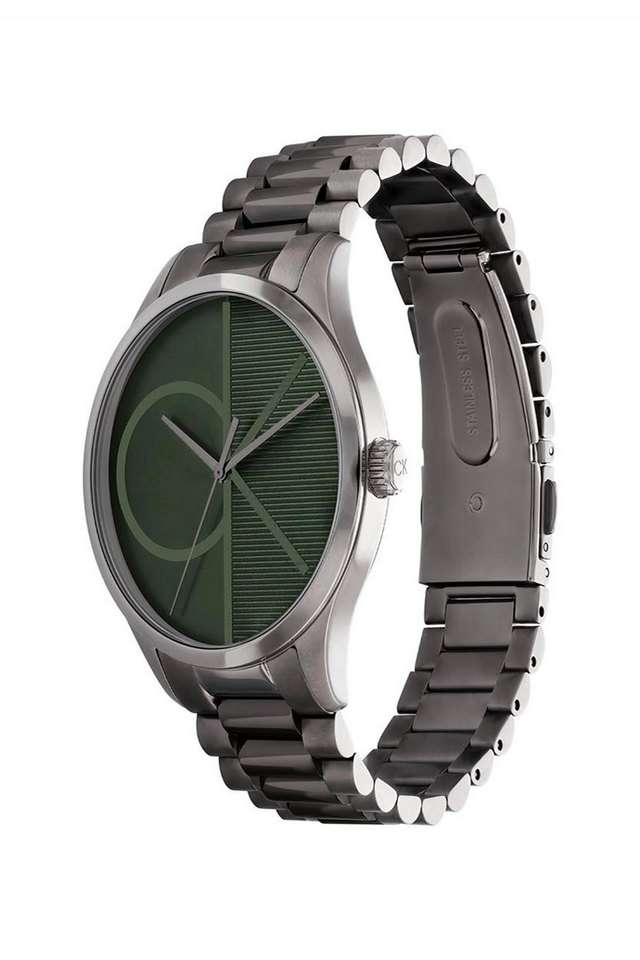 Iconic-Green-Dial-Stainless-Steel-Analog-Unisex-Watch---25200164