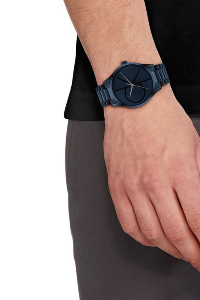 Iconic-Blue-Dial-Stainless-Steel-Analog-Unisex-Watch---25200166