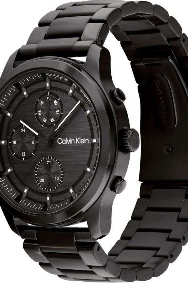 Sport-Multi-Function-Black-Dial-Stainless-Steel-Analog-Watch-for-Men---25200209