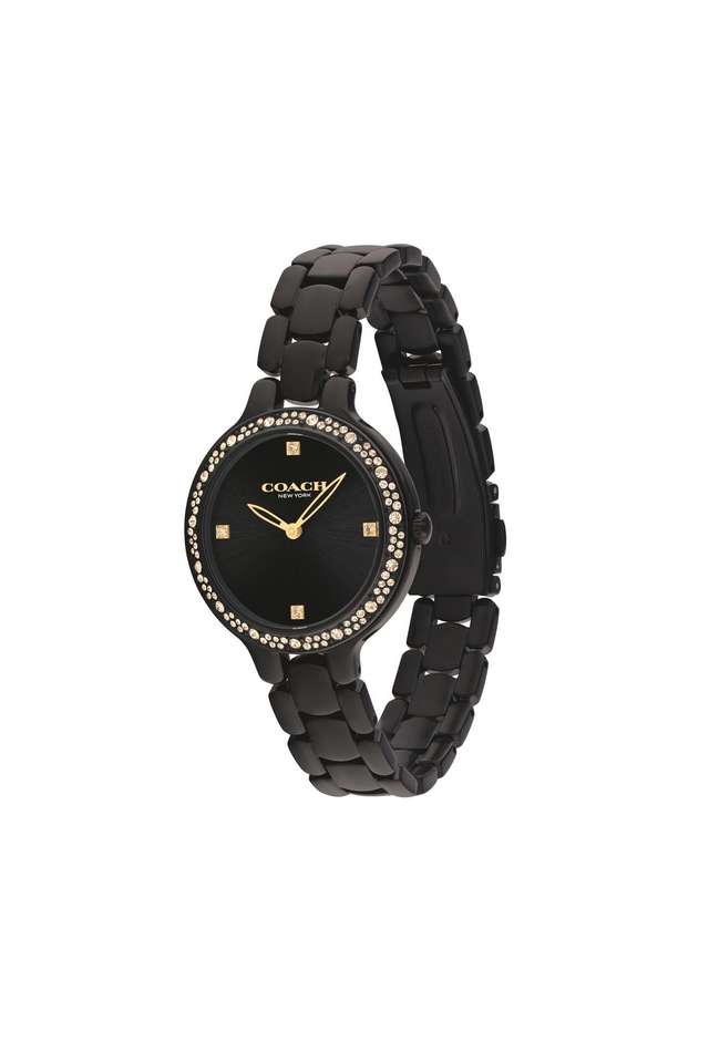 Buy COACH Black Chelsea 32 mm Black Round Dial Stainless Steel