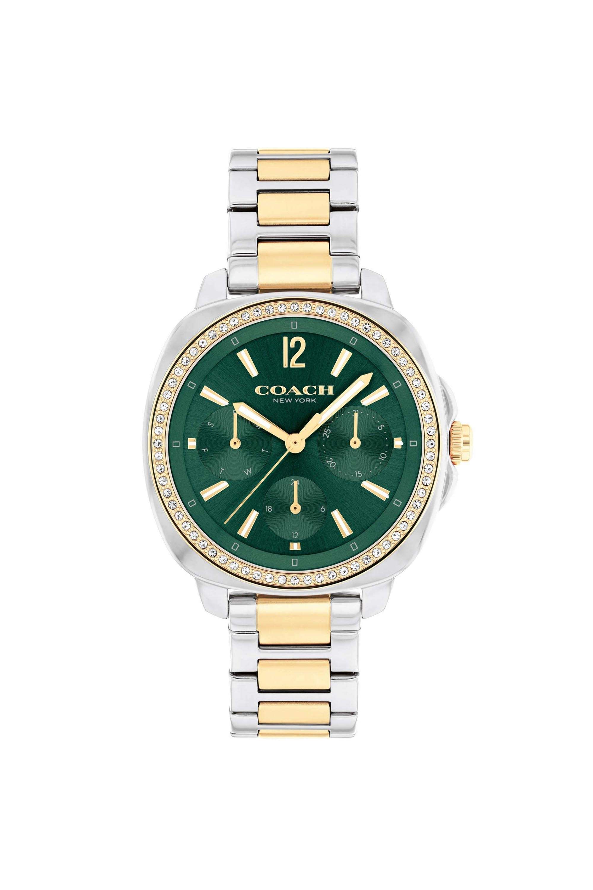 Kitt-Multifunction-34-mm-Green-Tonneau-Dial-Stainless-Steel-Analogue-Watch-for-Women---14504394