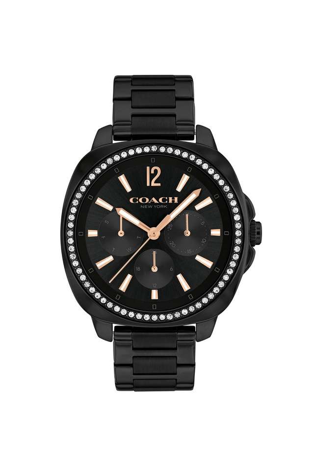 Kitt-Multifunction-38-mm-Black-Tonneau-Dial-Stainless-Steel-Analogue-Watch-for-Women---14504396