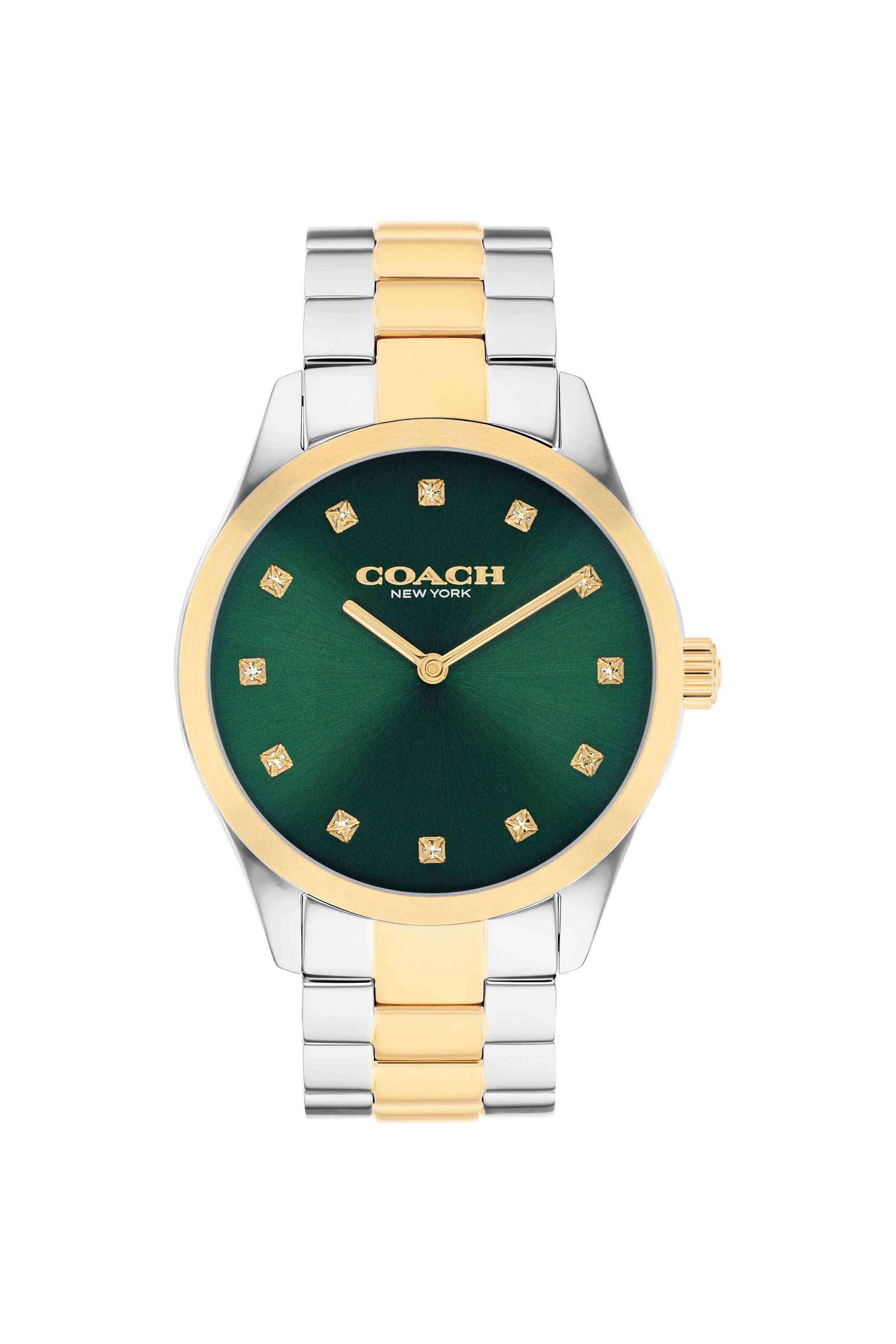 Brooks-36-mm-Green-Dial-Stainless-Steel-Analogue-Watch-For-Women---14504642