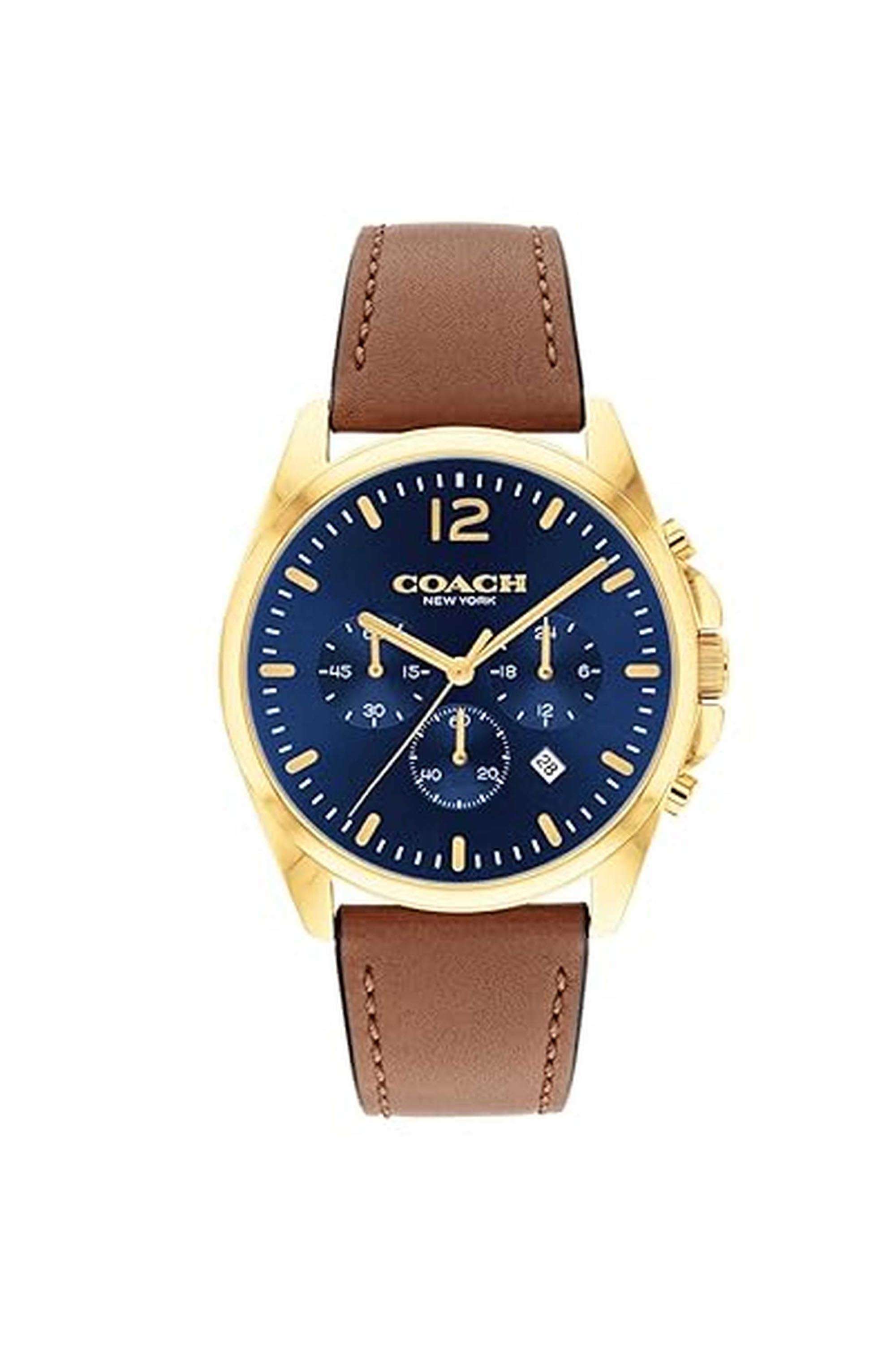 Greyson-Men-s-43-mm-Quartz-Chronograph-Watch---Blue-Dial-with-Brown-Leather-Strap-(WCO14602629)