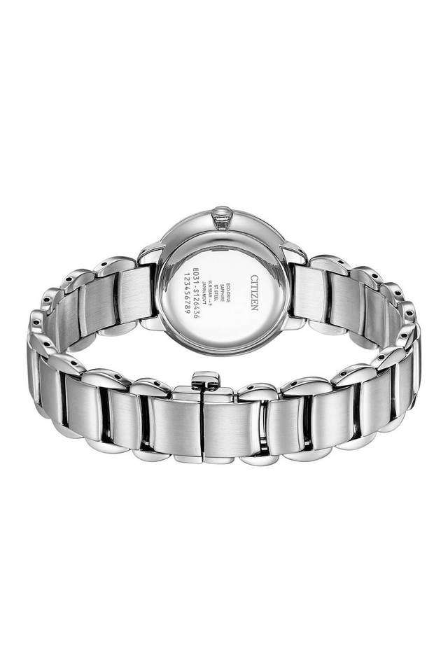 Eco-Drive 28 mm Mother Of Pearl Dial Stainless Steel Analog Watch For Women  EM0920-86D