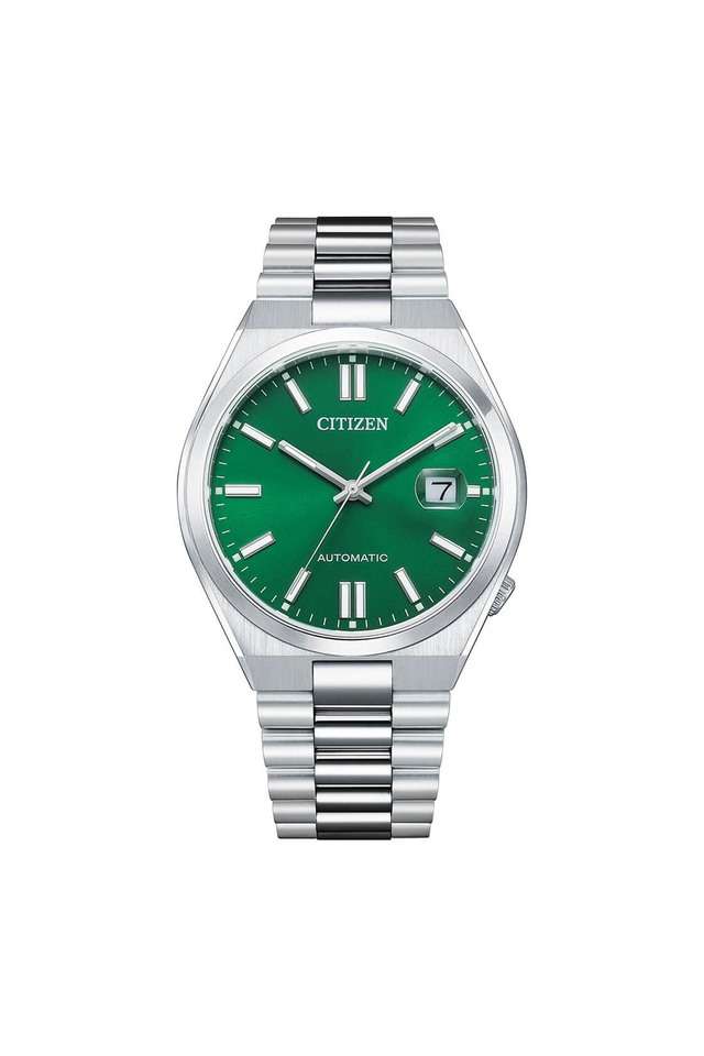 Mens-40-mm-Green-Dial-Stainless-Steel-Analog-Watch---NJ0150-81X