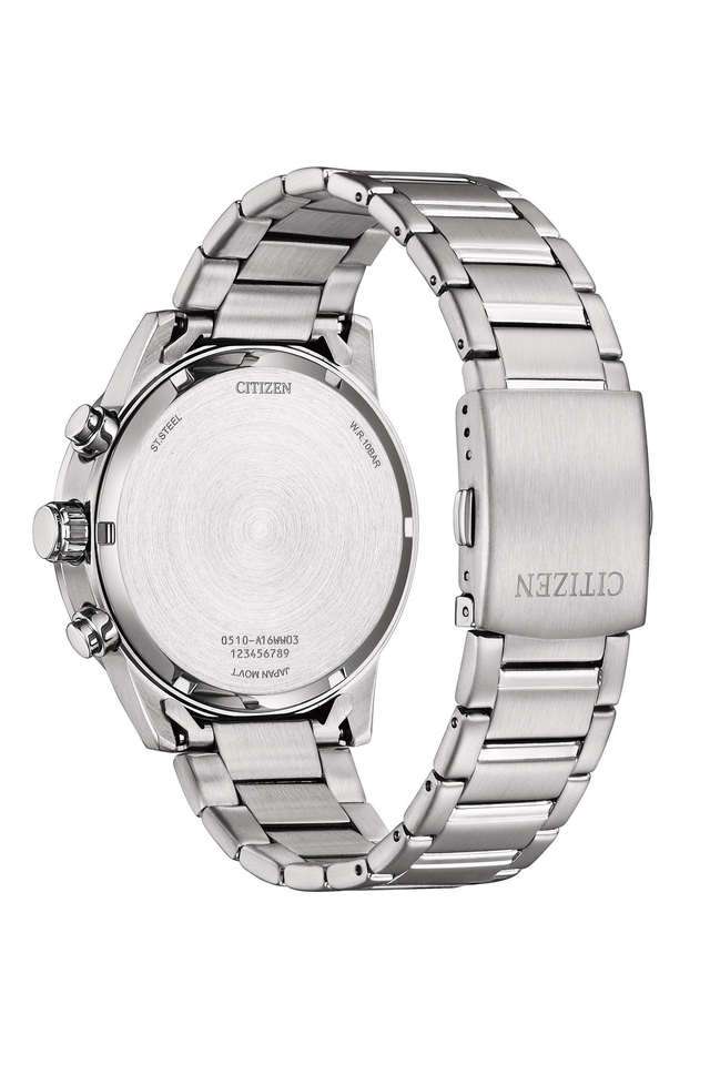 Quartz-44-mm-Black-Dial-Stainless-Steel-Analogue-Watch-for-Men---AN3681-57E