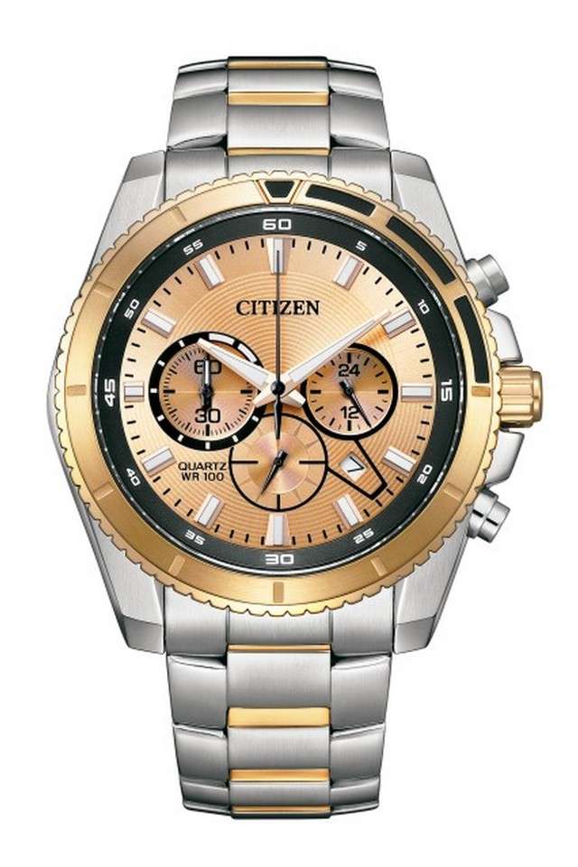Quartz-46.4-mm-Rose-Gold-Dial-Stainless-Steel-Analog-Watch-for-Men---AN8204-59X
