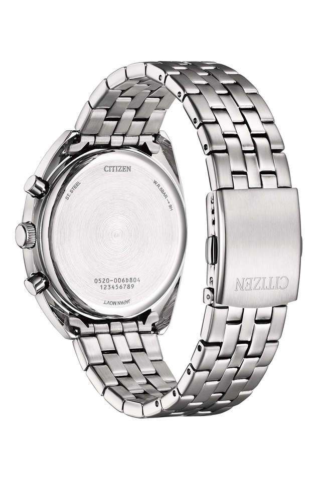 Quartz-42-mm-Black-Dial-Stainless-Steel-Analogue-Watch-for-Men---AN8210-56E