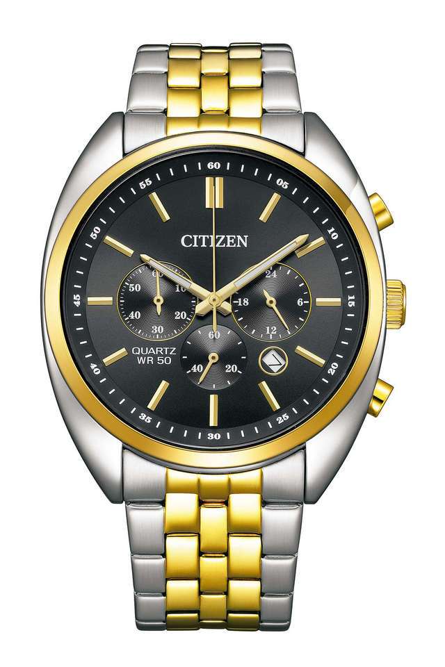 Quartz-42-mm-Black-Dial-Stainless-Steel-Analogue-Watch-for-Men---AN8214-55E