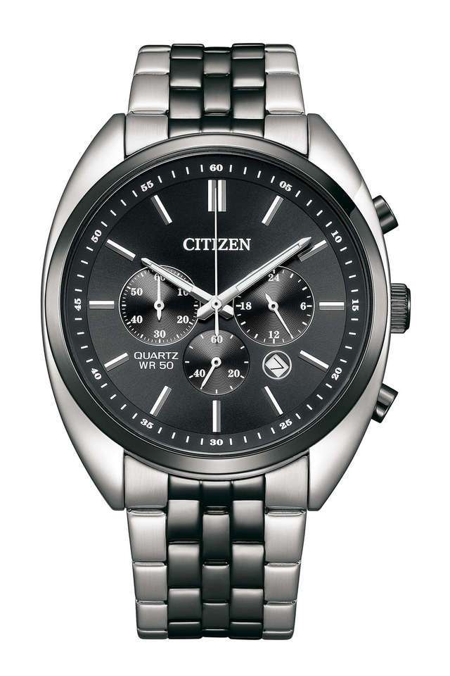 Quartz-42-mm-Black-Dial-Stainless-Steel-Analogue-Watch-for-Men---AN8218-54E