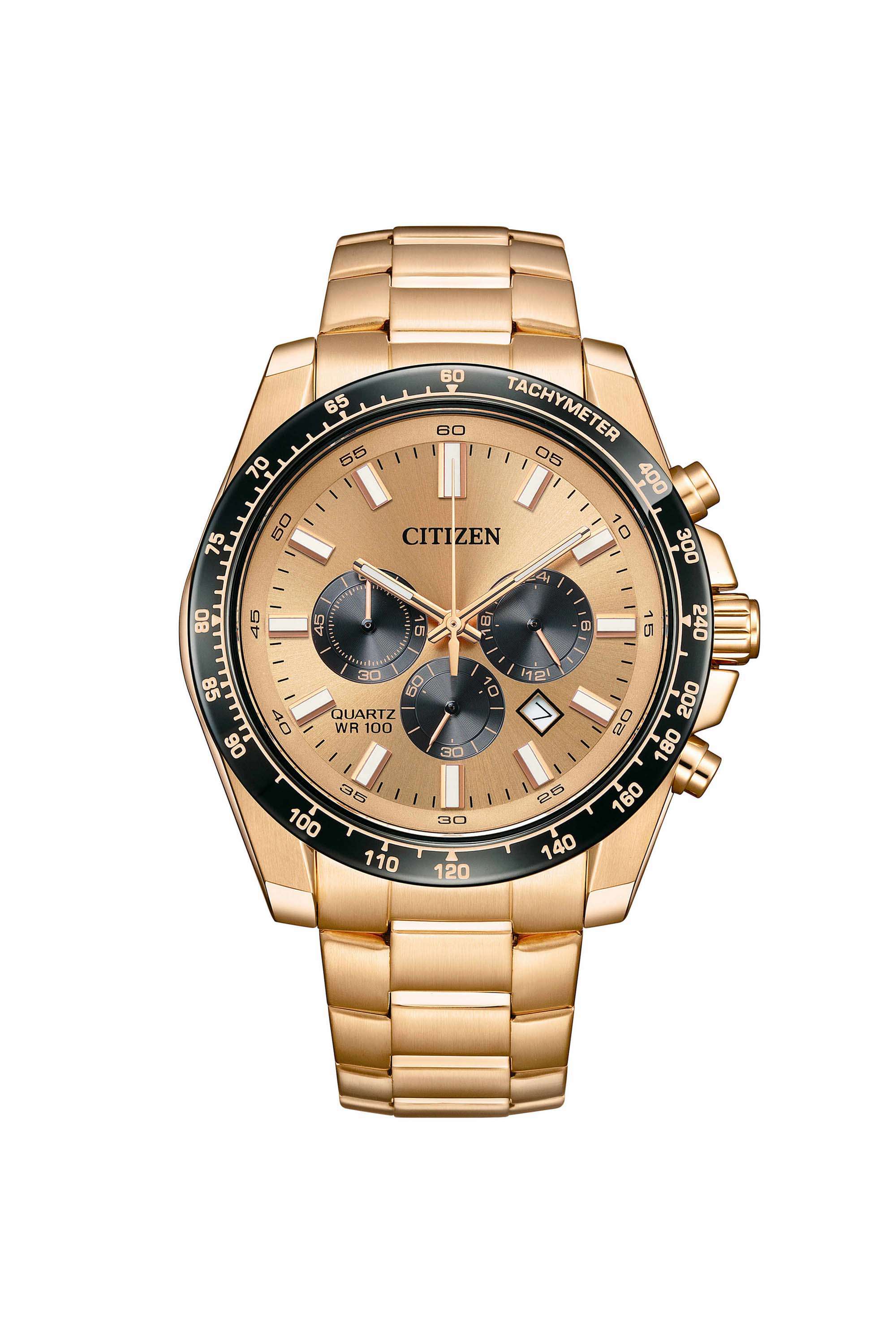 44-mm-Rose-Gold-Champagne-Dial-Stainless-Steel-Chronograph-Watch-For-Men---AN8236-52P