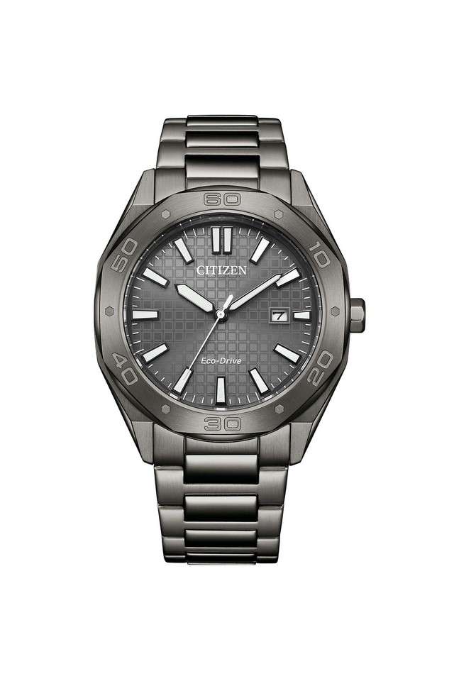 Ecodrive-Basic-41-mm-Black-Dial-Stainless-Steel-Analogue-Watch-For-Men---BM7637-81H