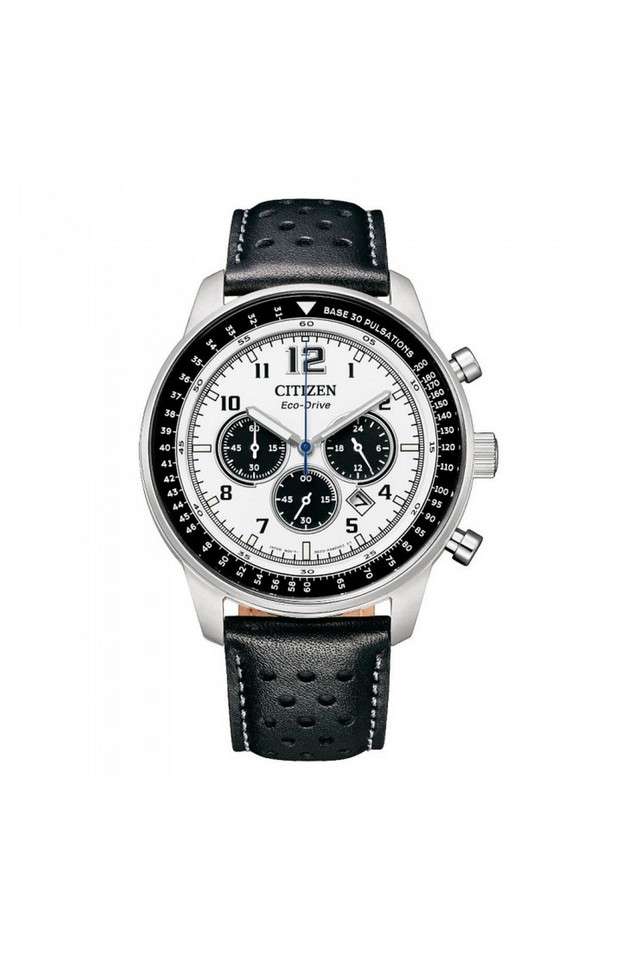 Mens-44-mm-White-Dial-Leather-Analog-Watch---CA4500-32A