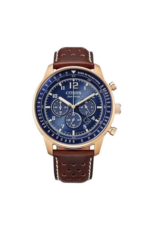 Mens-44-mm-Blue-Dial-Leather-Analog-Watch---CA4503-18L
